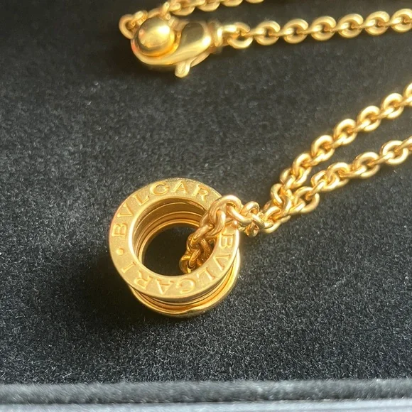 Rare VTG BVLGARI b.zero Bulgari 18kt Yellow Gold Link Cable Chain Necklace - Picture 2 of 12